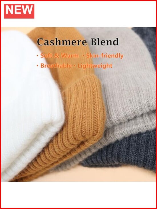 Satin Lined Beanie for Women Winter Hats Reduce Frizz & Static Silk Lining main image 4